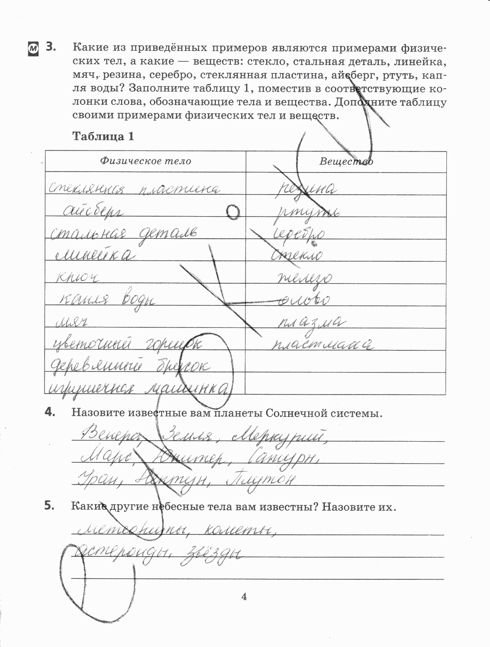 Рабочая тетрадь, 7 класс, Н.С. Пурышева, Н.Е. Важеевская, 2012, задание: стр. 4