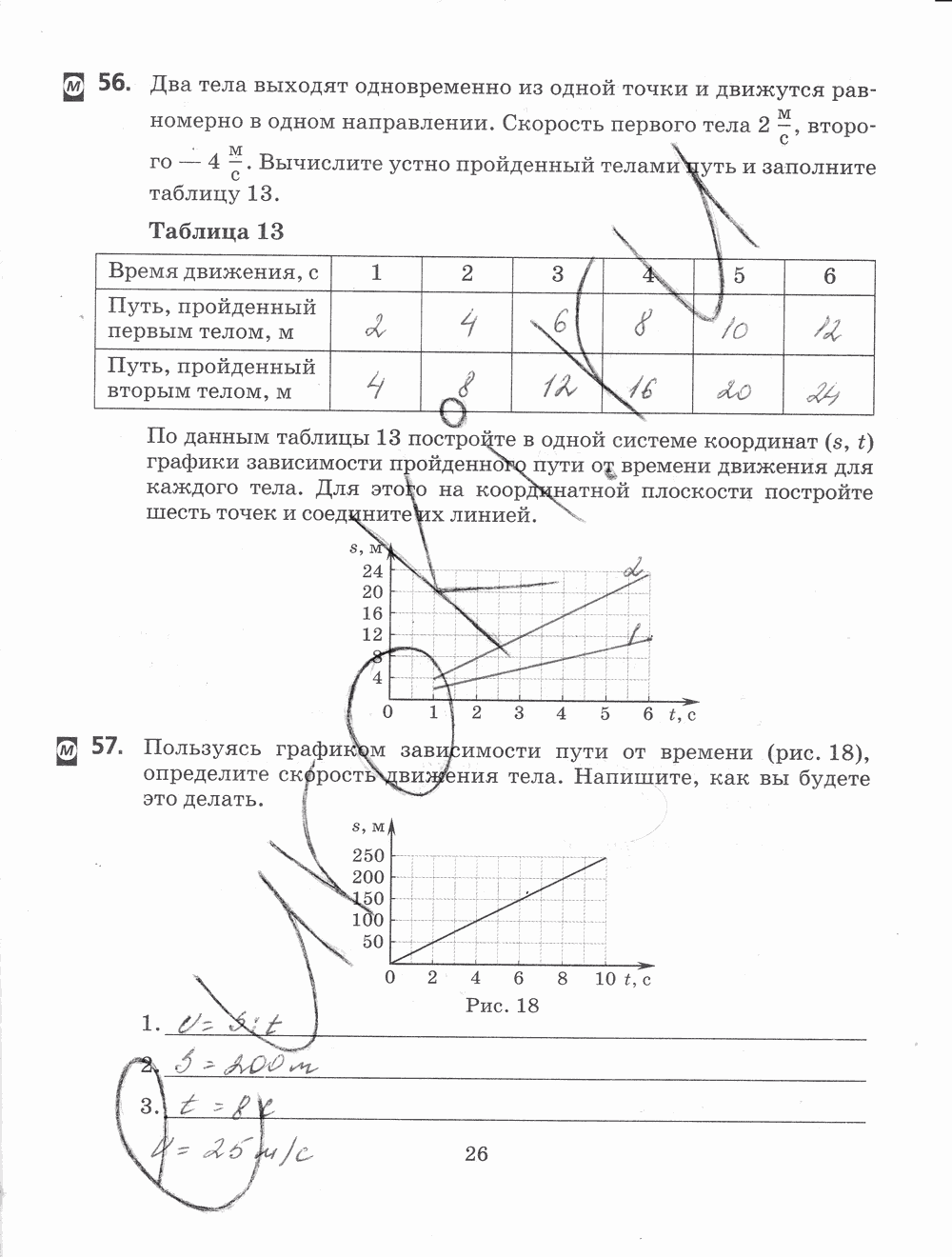 Рабочая тетрадь, 7 класс, Н.С. Пурышева, Н.Е. Важеевская, 2012, задание: стр. 26