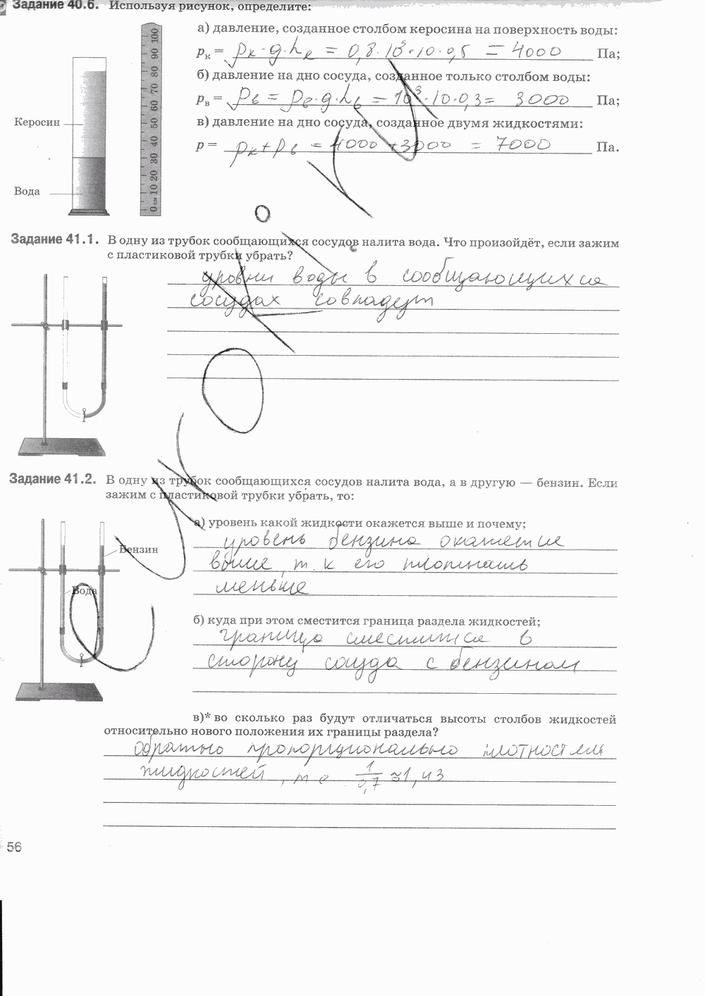 Рабочая тетрадь, 7 класс, Т.А. Ханнанова, Н.К. Ханнанов, 2013, задание: стр. 56