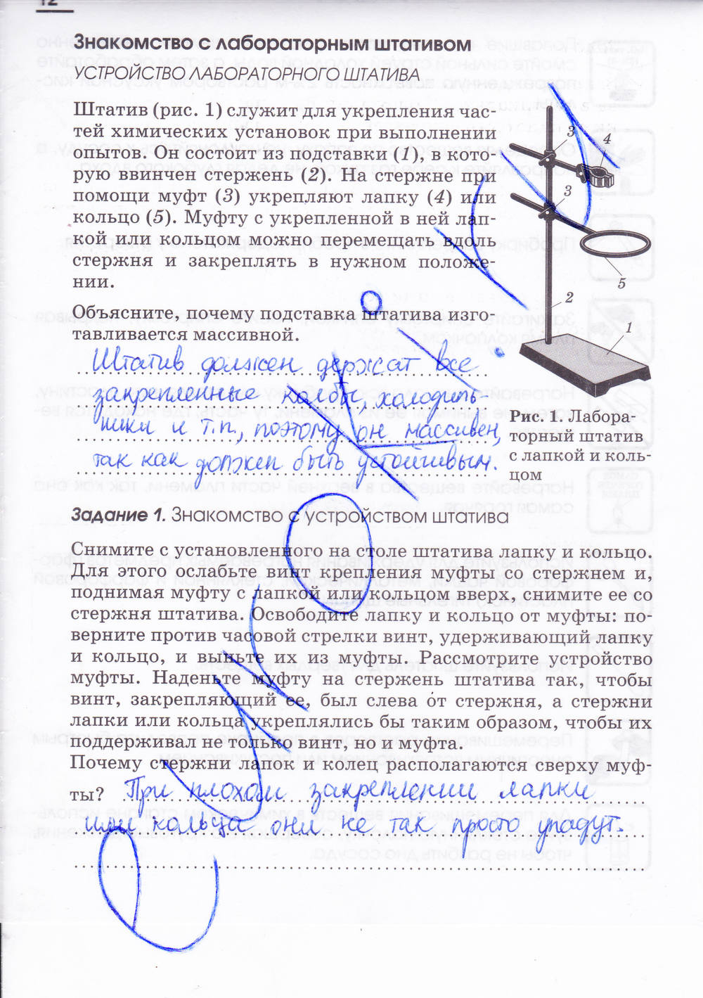Рабочая тетрадь, 7 класс, Габриелян О.С. Шипарева Г.А., 2015, задание: стр. 12