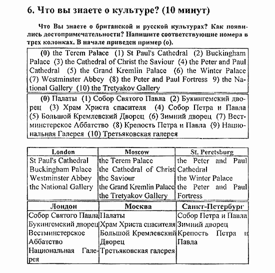 Students Book - Reader - Activity Book - Assessment Tasks, 7 класс, Кузовлев, Лапа, 2008, Assessment Tasks, Term 4, Задание: 6