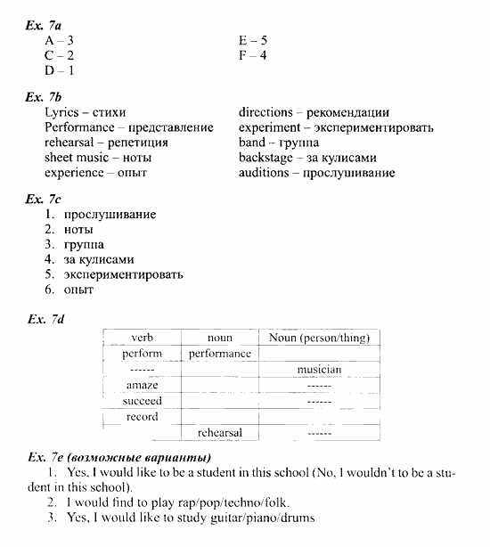 Students Book - Workbook, 7 класс, Деревянко Н.Н, 2006 - 2012, Lesson 2-3 Задание: 7