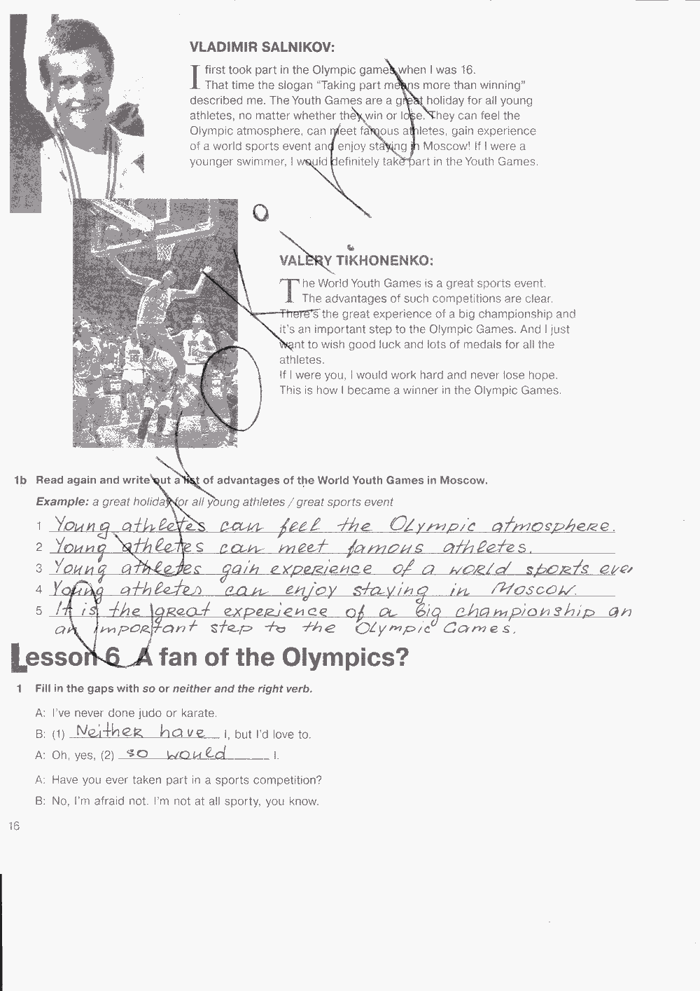 Рабочая тетрадь. Workbook, 7 класс, Н. Деревянко, С. Жаворонкова, Л. Козятинская, 2014 - 2016, задание: стр. 16