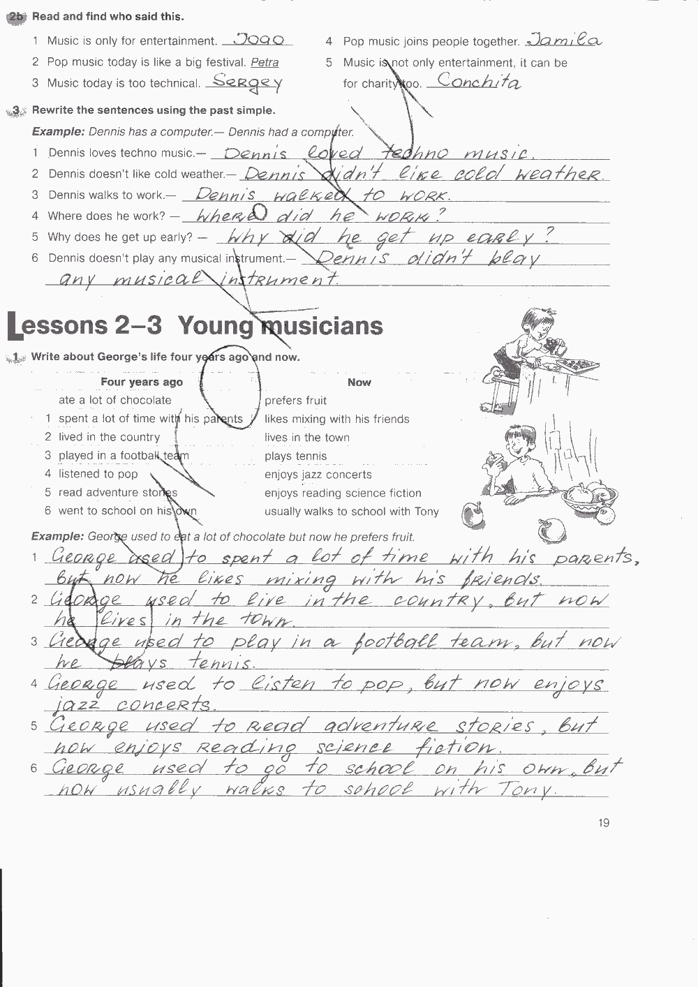 Рабочая тетрадь. Workbook, 7 класс, Н. Деревянко, С. Жаворонкова, Л. Козятинская, 2014 - 2016, задание: стр. 19