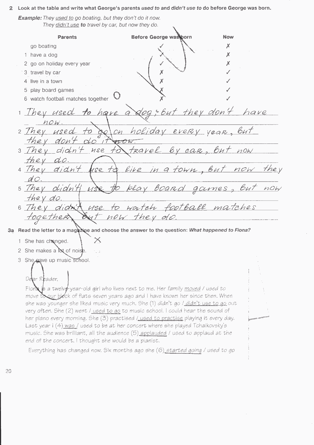 Рабочая тетрадь. Workbook, 7 класс, Н. Деревянко, С. Жаворонкова, Л. Козятинская, 2014 - 2016, задание: стр. 20