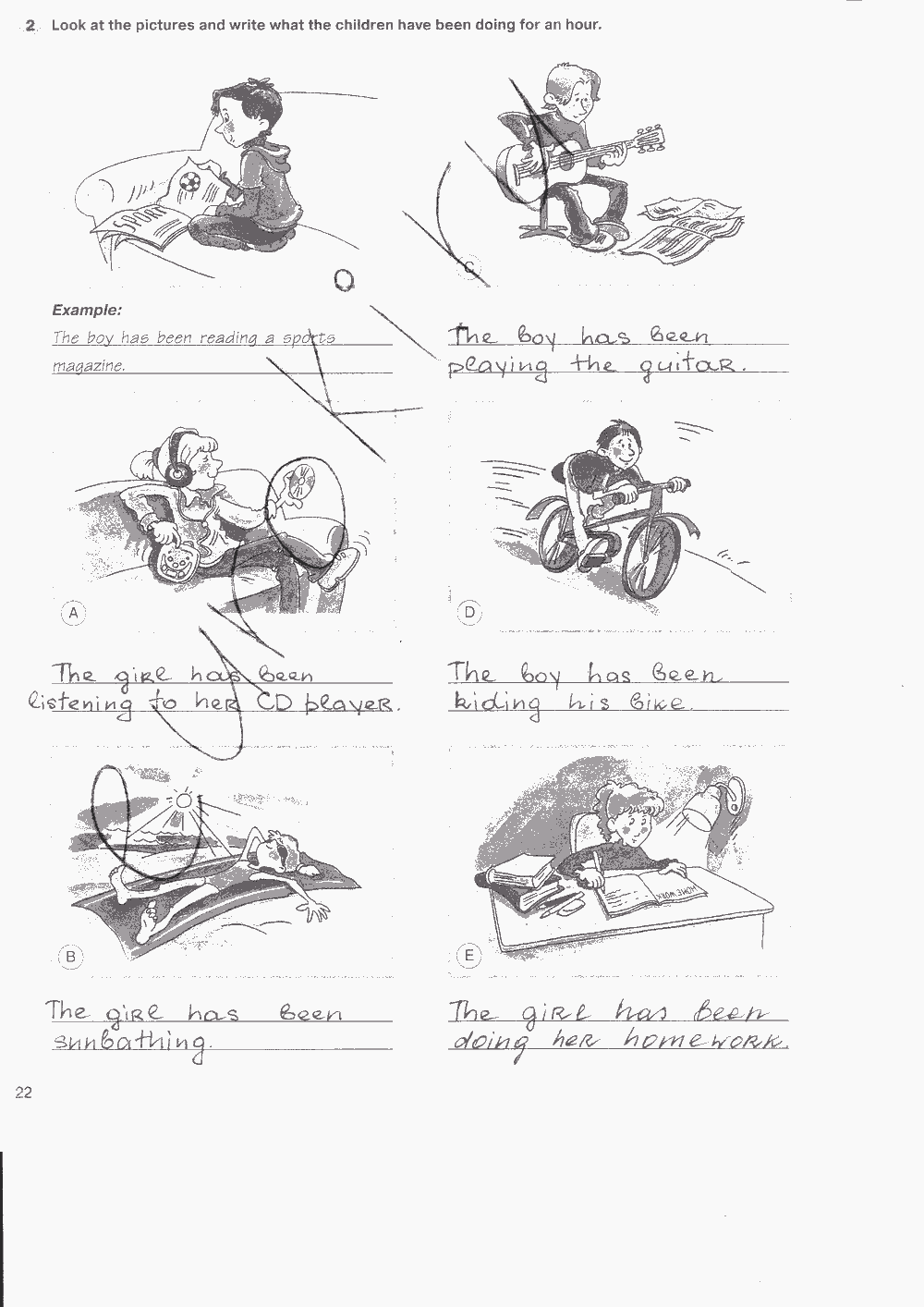 Рабочая тетрадь. Workbook, 7 класс, Н. Деревянко, С. Жаворонкова, Л. Козятинская, 2014 - 2016, задание: стр. 22