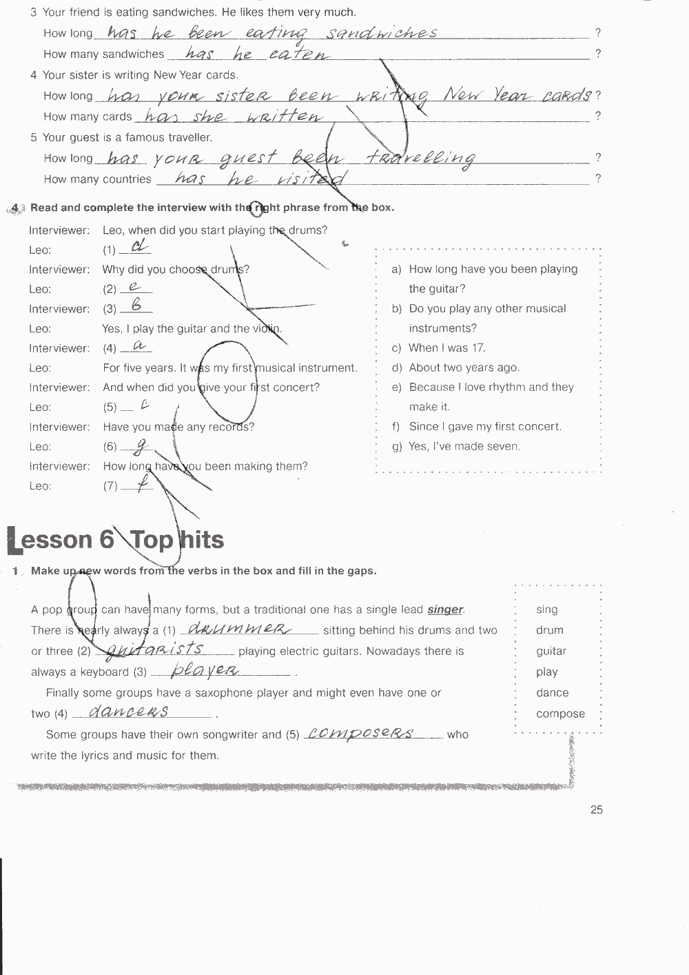 Рабочая тетрадь. Workbook, 7 класс, Н. Деревянко, С. Жаворонкова, Л. Козятинская, 2014 - 2016, задание: стр. 25