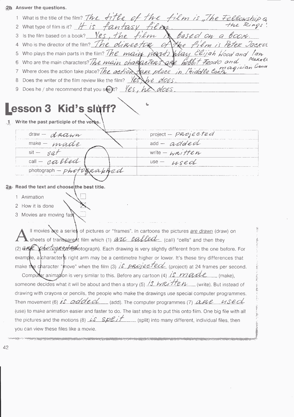 Рабочая тетрадь. Workbook, 7 класс, Н. Деревянко, С. Жаворонкова, Л. Козятинская, 2014 - 2016, задание: стр. 42