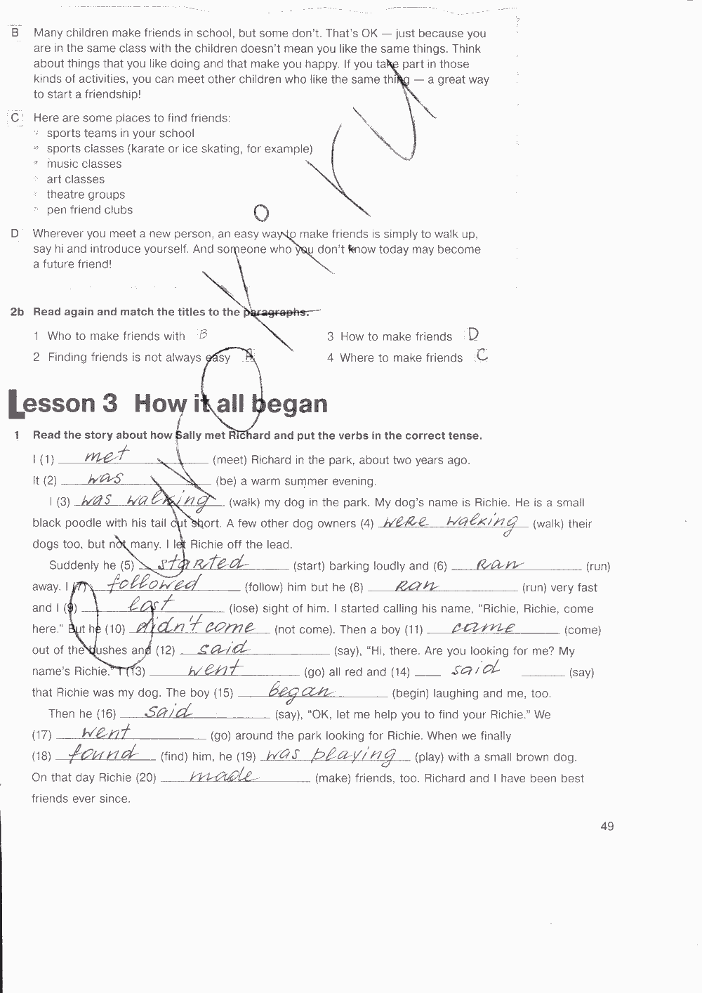 Рабочая тетрадь. Workbook, 7 класс, Н. Деревянко, С. Жаворонкова, Л. Козятинская, 2014 - 2016, задание: стр. 49