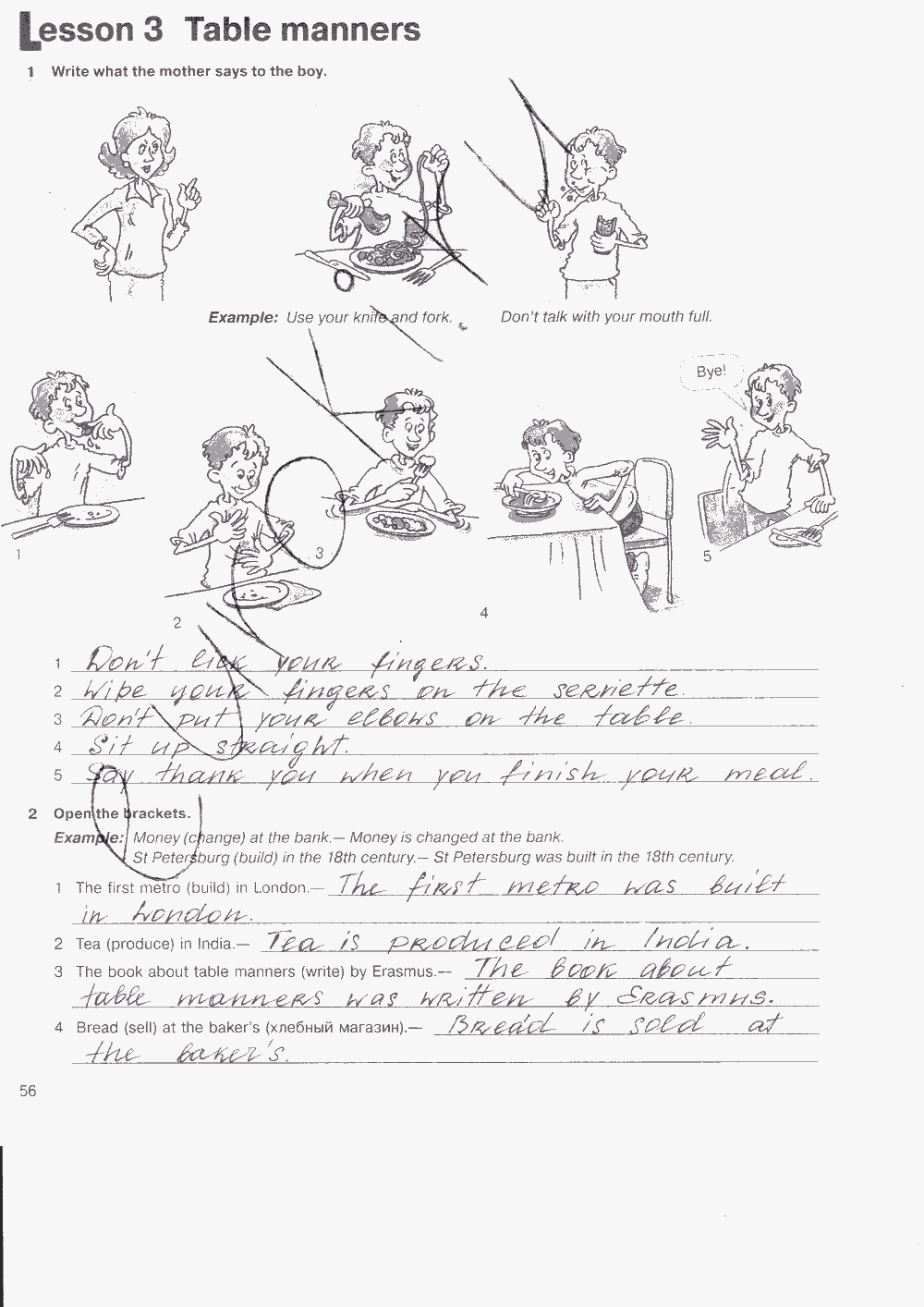 Рабочая тетрадь. Workbook, 7 класс, Н. Деревянко, С. Жаворонкова, Л. Козятинская, 2014 - 2016, задание: стр. 56