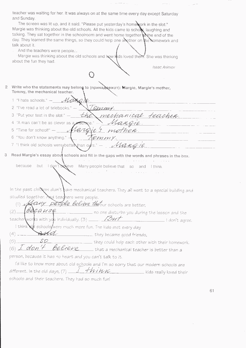 Рабочая тетрадь. Workbook, 7 класс, Н. Деревянко, С. Жаворонкова, Л. Козятинская, 2014 - 2016, задание: стр. 61