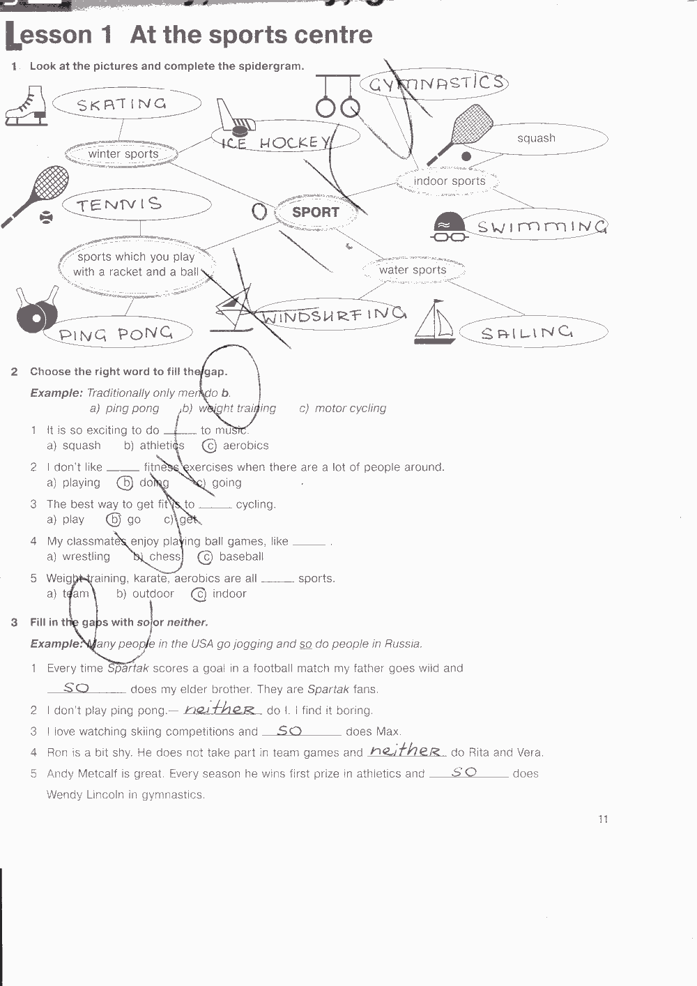 Рабочая тетрадь. Workbook, 7 класс, Н. Деревянко, С. Жаворонкова, Л. Козятинская, 2014 - 2016, задание: стр. 11