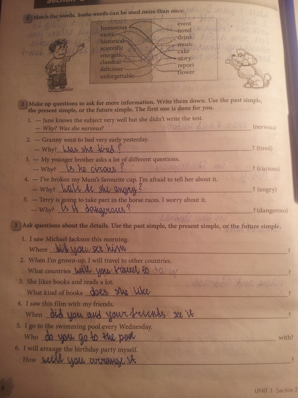 Рабочая тетрадь, 7 класс, Биболетова М.З., Бабушис Е.Е., 2015, задание: стр.6