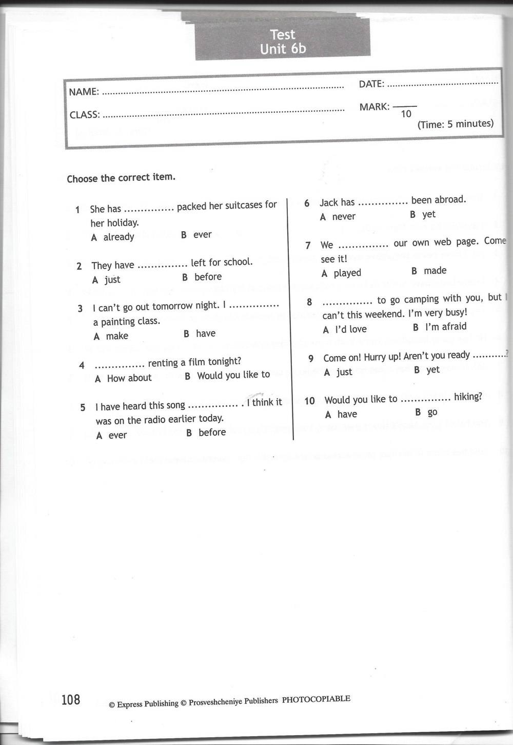 Тест 7а 6 класс. Test booklet 7 класс Spotlight ваулина. Spotlight 7 Test booklet ответы. Test booklet 8 класс Spotlight ваулина.