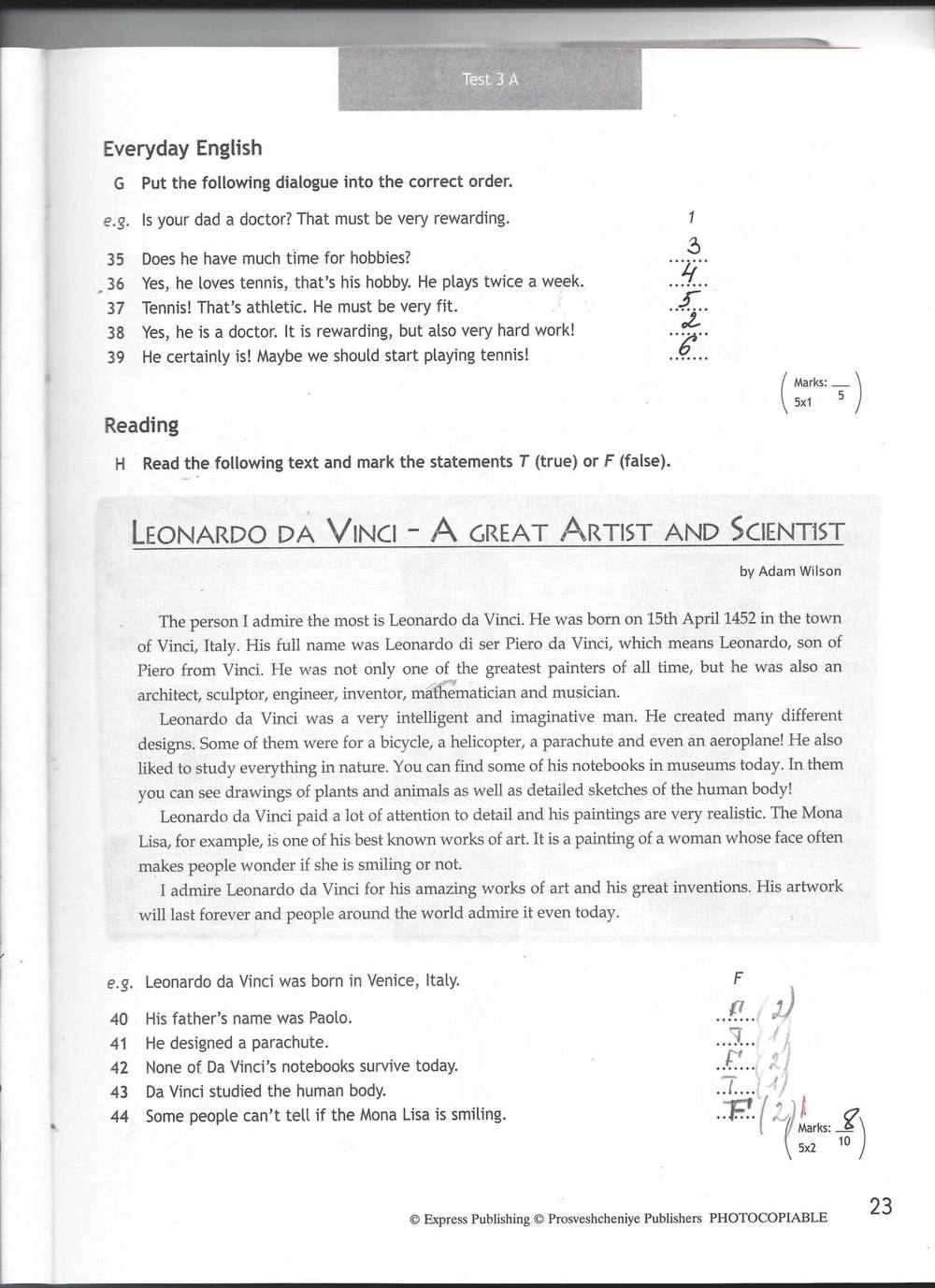 Spotlight 7: Test Booklet. Контрольные задания, 7 класс, Ваулина Юлия, Вирджиния Эванс, Дули Дженни, 2015, задание: стр. 23