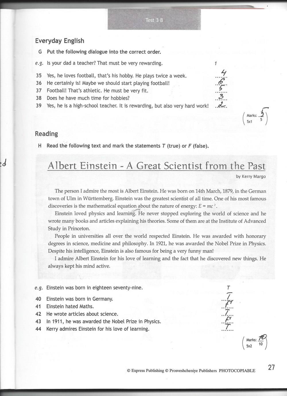 Spotlight 7: Test Booklet. Контрольные задания, 7 класс, Ваулина Юлия, Вирджиния Эванс, Дули Дженни, 2015, задание: стр. 27