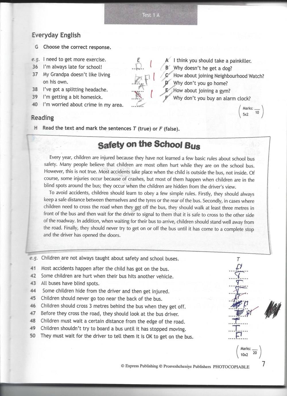 Spotlight 7: Test Booklet. Контрольные задания, 7 класс, Ваулина Юлия, Вирджиния Эванс, Дули Дженни, 2015, задание: стр. 7