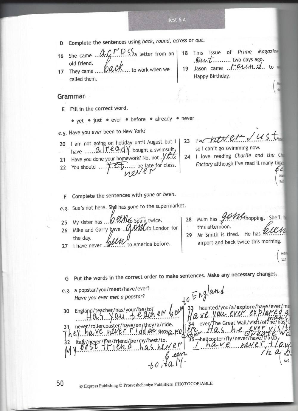 Spotlight 7: Test Booklet. Контрольные задания, 7 класс, Ваулина Юлия, Вирджиния Эванс, Дули Дженни, 2015, задание: стр. 50