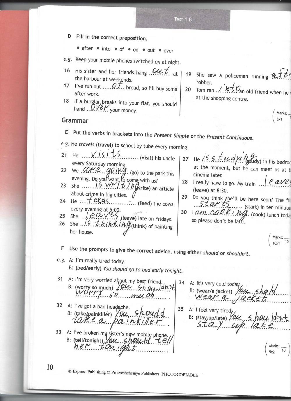 Spotlight 7: Test Booklet. Контрольные задания, 7 класс, Ваулина Юлия, Вирджиния Эванс, Дули Дженни, 2015, задание: стр. 10