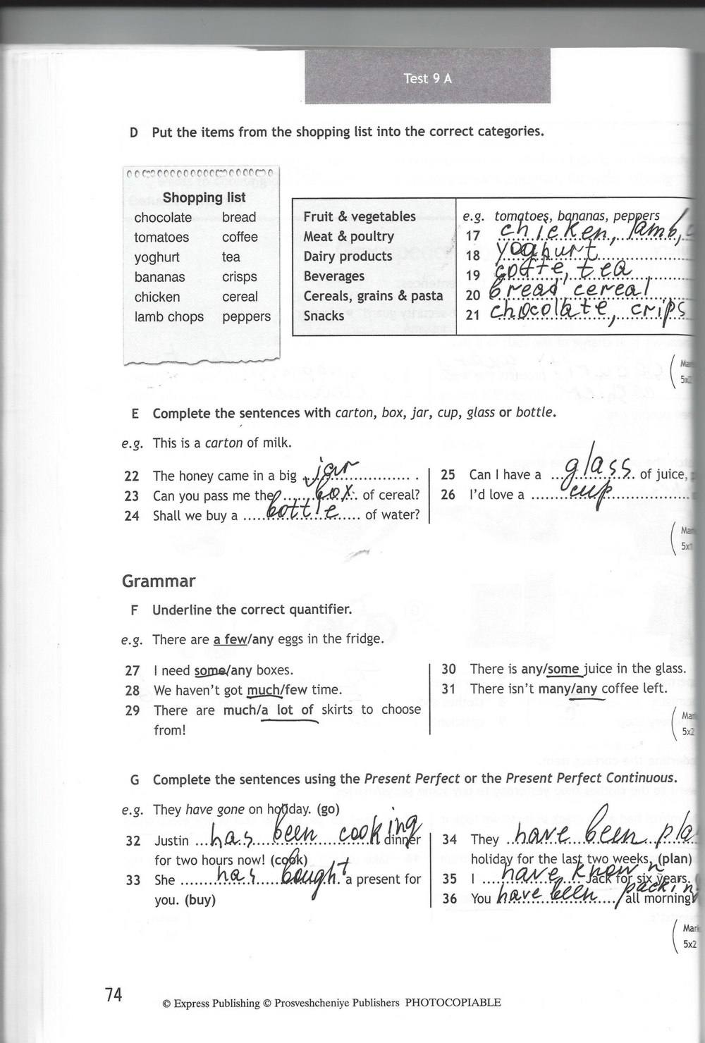 Spotlight 7: Test Booklet. Контрольные задания, 7 класс, Ваулина Юлия, Вирджиния Эванс, Дули Дженни, 2015, задание: стр. 74