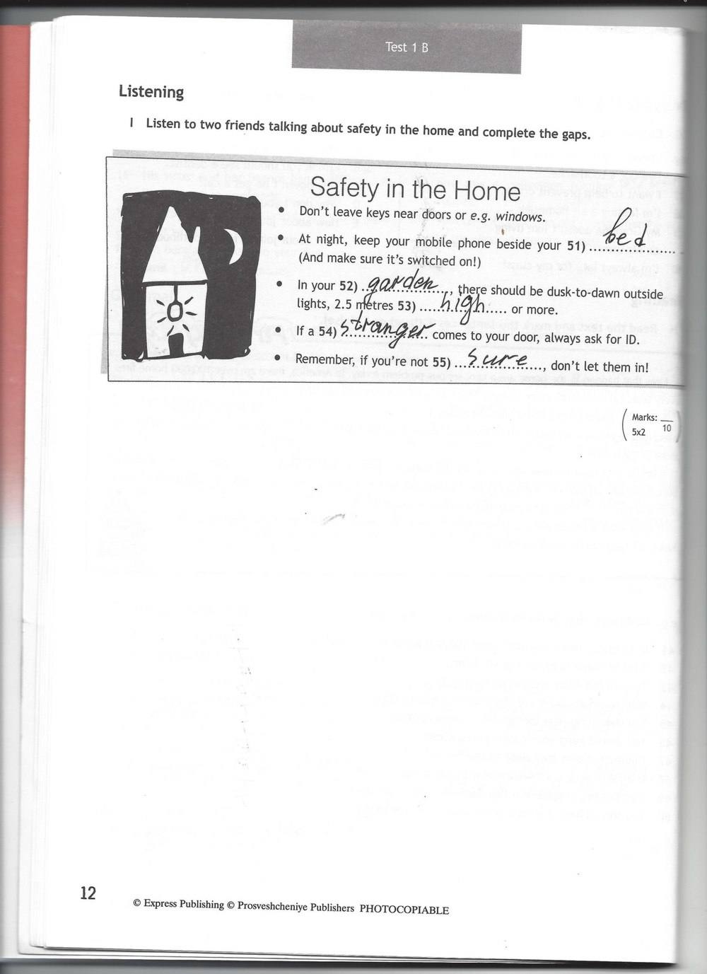 Spotlight 7: Test Booklet. Контрольные задания, 7 класс, Ваулина Юлия, Вирджиния Эванс, Дули Дженни, 2015, задание: стр. 12