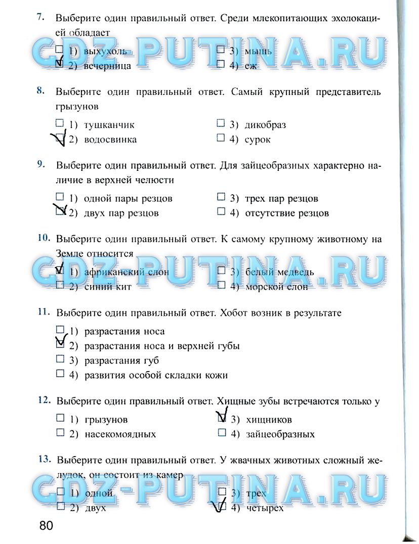 Рабочая тетрадь, 7 класс, Преображенская Н.В., 2011, задание: 80