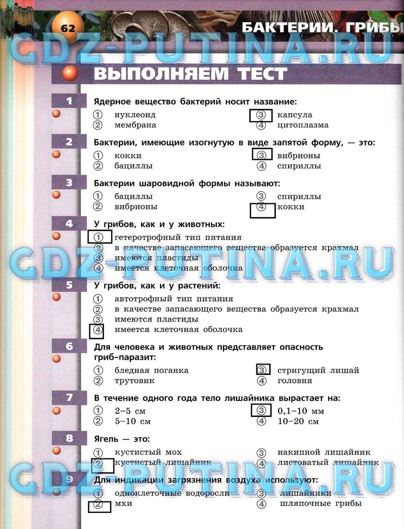 Рабочая тетрадь, 7 класс, Сухорукова Л.Н., Кучменко В.С., Власова Е.А., 2014, задание: 62