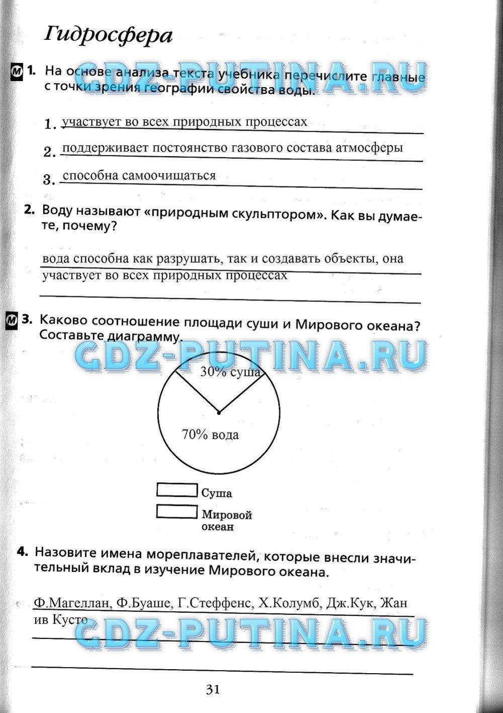 Рабочая тетрадь, 7 класс, Душина, 2015, задача: 31