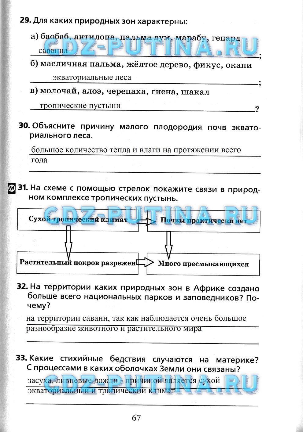 Рабочая тетрадь, 7 класс, Душина, 2015, задача: 67