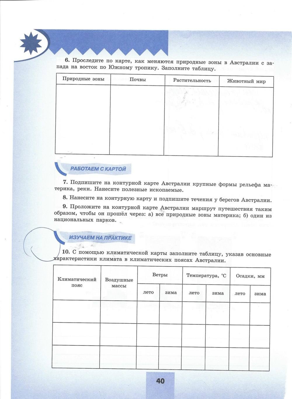 Мой тренажёр. Рабочая тетрадь, 7 класс, Николина, 2016, задача: стр. 40