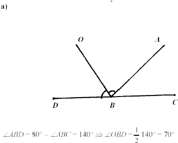 Дидактические материалы, 7 класс, Зив Б.Г., Мейлер В.М., 2003-2011, Примерные задача к экзамену Смежные углы С.101 Задание: А