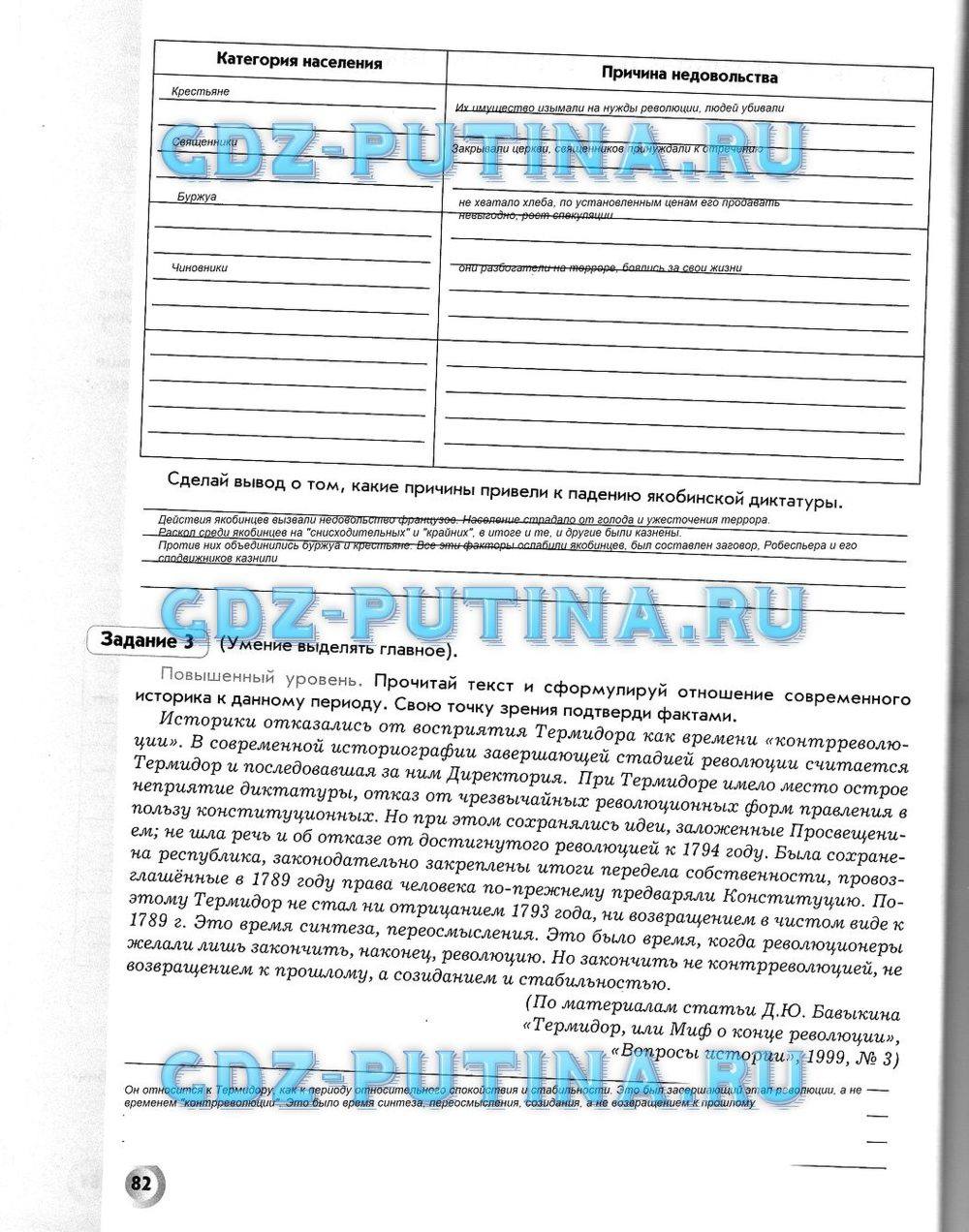 Рабочая тетрадь. Всеобщая история. История Нового времени, 7 класс, Малкова Л. А., Данилов Д. Д., Сизова Е. В., 2013, задание: 82