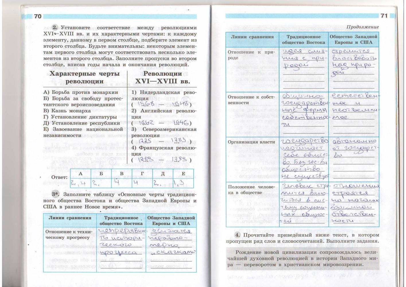 Рабочая тетрадь. Часть 2, 7 класс, Юдовская А. Я., Ванюшкина Л. М., Баранов П. А., 2015, задание: стр. 70-71