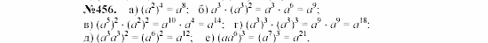 Алгебра, 7 класс, Макарычев, Миндюк, 2003, 18. Возведение в степень произведения и степени Задание: 456