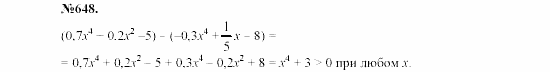 Алгебра, 7 класс, Макарычев, Миндюк, 2003, 25. Сложение и вычитание многочленов Задание: 648