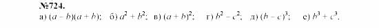 Алгебра, 7 класс, Макарычев, Миндюк, 2003, 27. Вынесение общего множителя за скобки Задание: 724