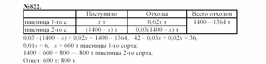 Алгебра, 7 класс, Макарычев, Миндюк, 2003, Дополнительные упражнения к §10 Задание: 822