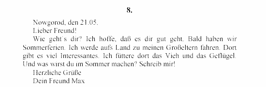 SCHRITTE 3, 7 класс, Бим И.Л, 2002, Anhang. Abschlußtest Задание: 8