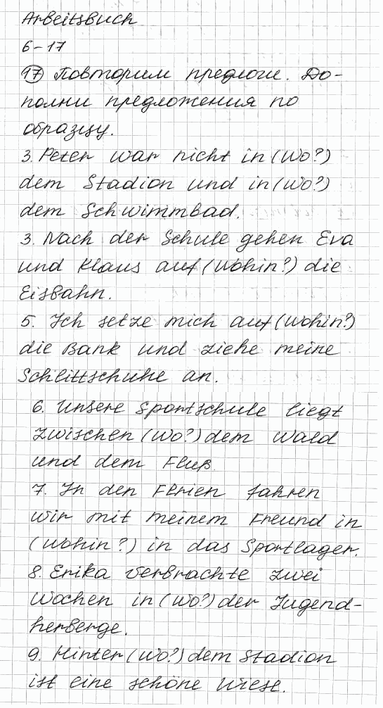Немецкий язык, 7 класс, Бим И.Л., Садомова Л.В., 2015, ARBEITSBUCH, 6. Im gesunden K, Задание: 17