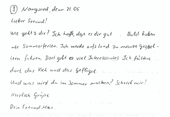 Немецкий язык, 7 класс, Бим И.Л., Садомова Л.В., 2015, LESEBUCH, Anhang. Abschlu, Задание: 8