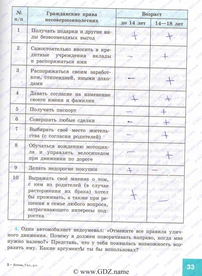 Синяя Рабочая тетрадь, 7 класс, Котова, Лискова, 2015, выберите страницу Задача: 33