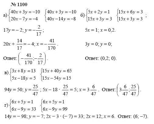 Алгебра, 7 класс, А.Г. Мордкович, Т.Н. Мишустина, Е.Е. Тульчинская, 2003, задание: 1100