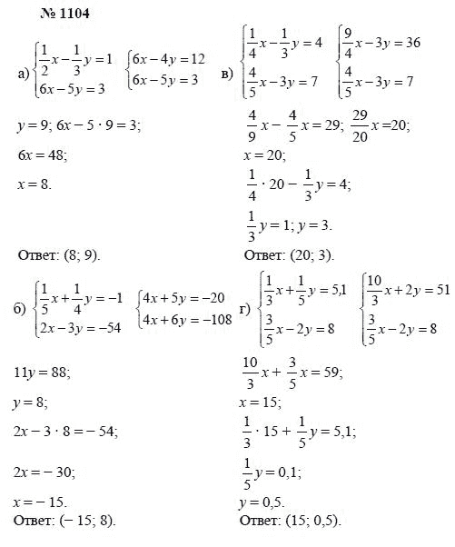 Алгебра, 7 класс, А.Г. Мордкович, Т.Н. Мишустина, Е.Е. Тульчинская, 2003, задание: 1104