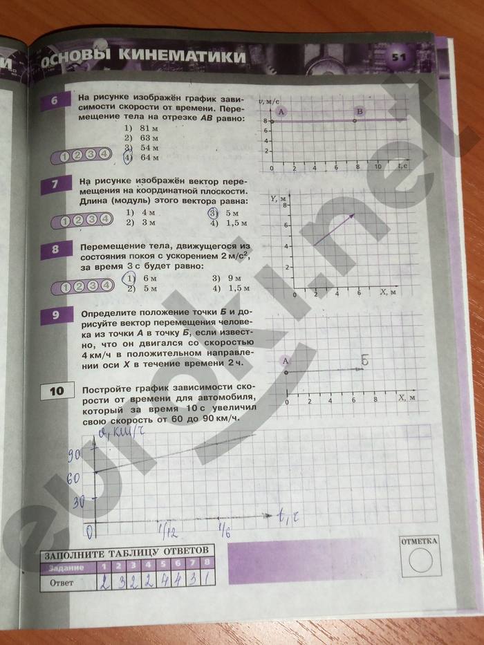 Тетрадь-экзаменатор, 8 класс, Жумаев В.В., 2010, задача: стр. 51