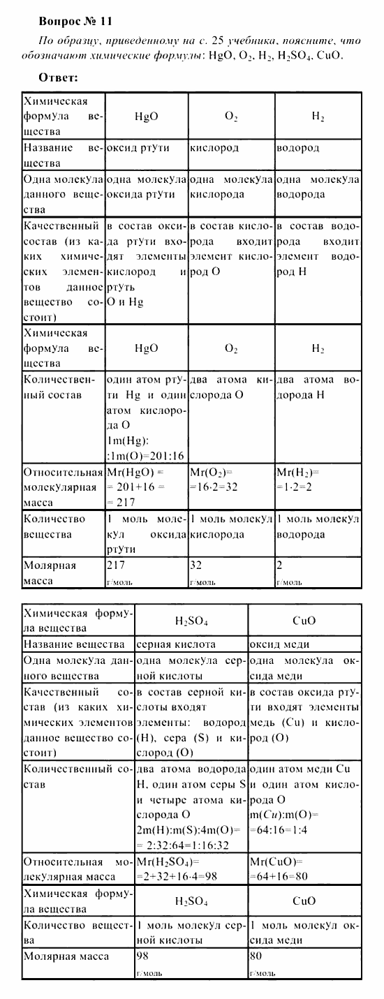 Химия, 8 класс, Рудзитис, Фельдман, 2001-2012, задачи к §§9,10 (стр. 27) Задача: Вопрос № 11