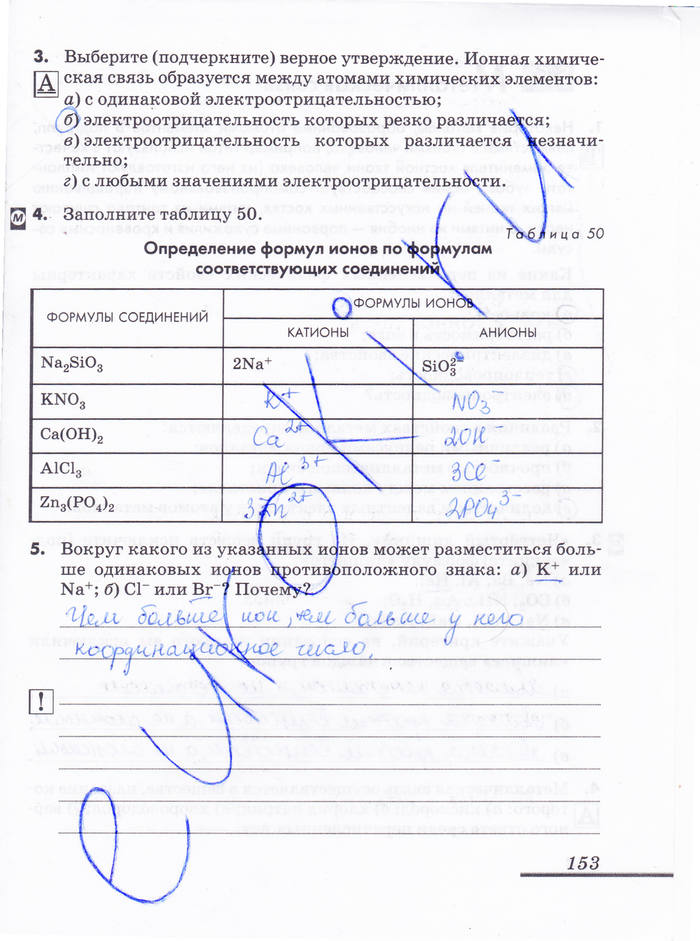 Рабочая тетрадь, 8 класс, Еремин В.В. Дроздов А.А. Шипарева Г.А., 2012, задача: стр. 153