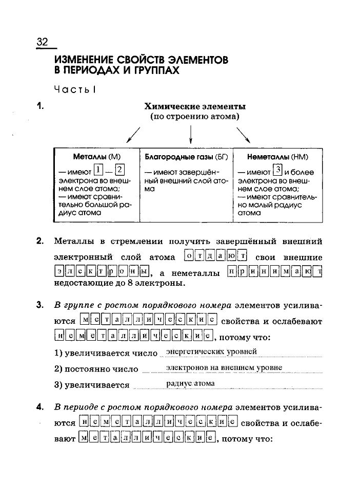 Рабочая тетрадь, 8 класс, Габриелян, Сладков, 2013, задача: 32