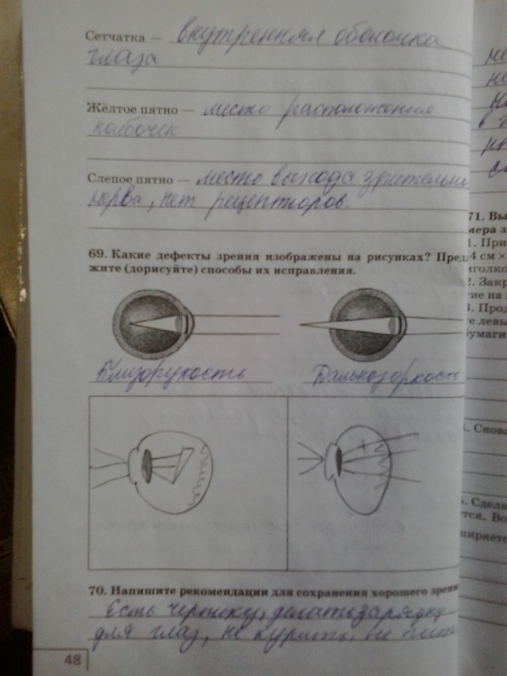 Рабочая тетрадь, 8 класс, Сонин Н. И., Агафонова И. Б., 2014, задание: стр.48