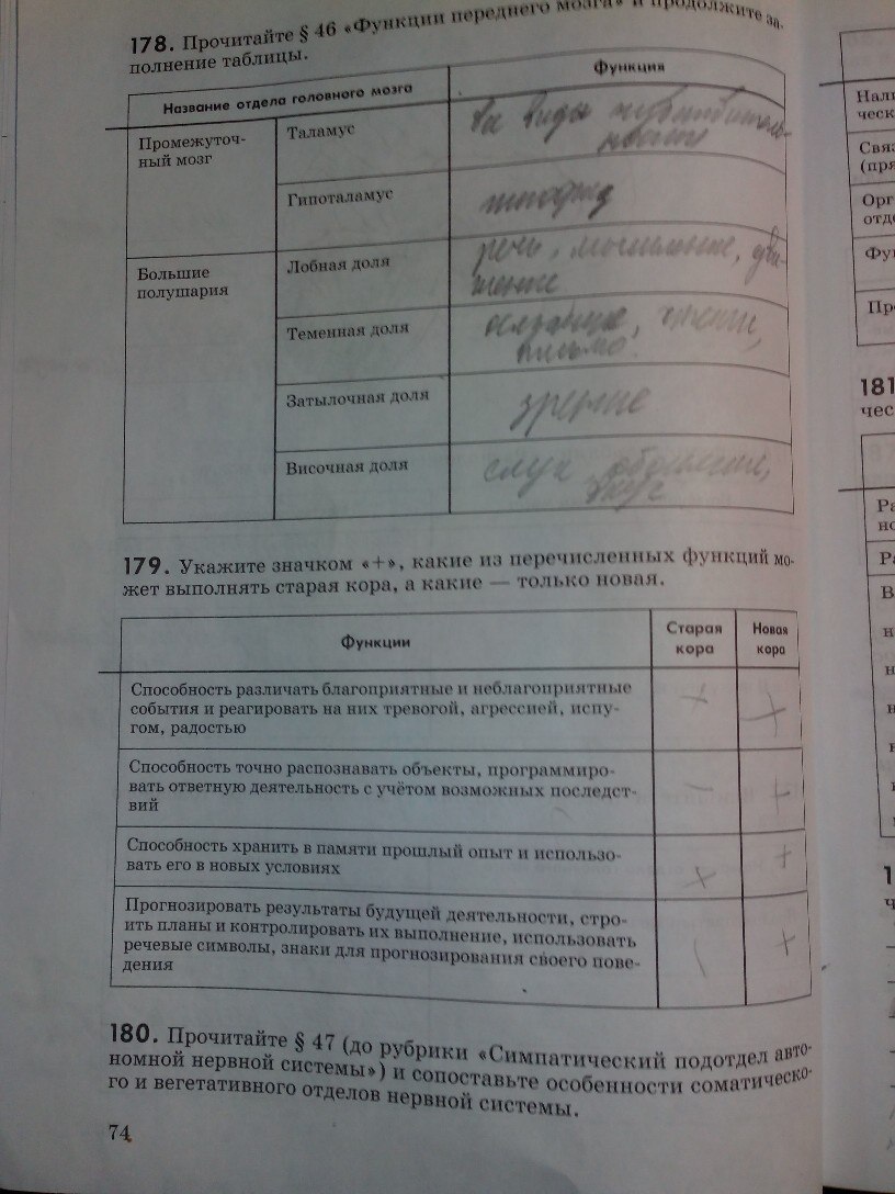 Рабочая тетрадь, 8 класс, Колесов Д.В., Маш Р.Д., Беляев И.Н., 2014, задание: стр. 74