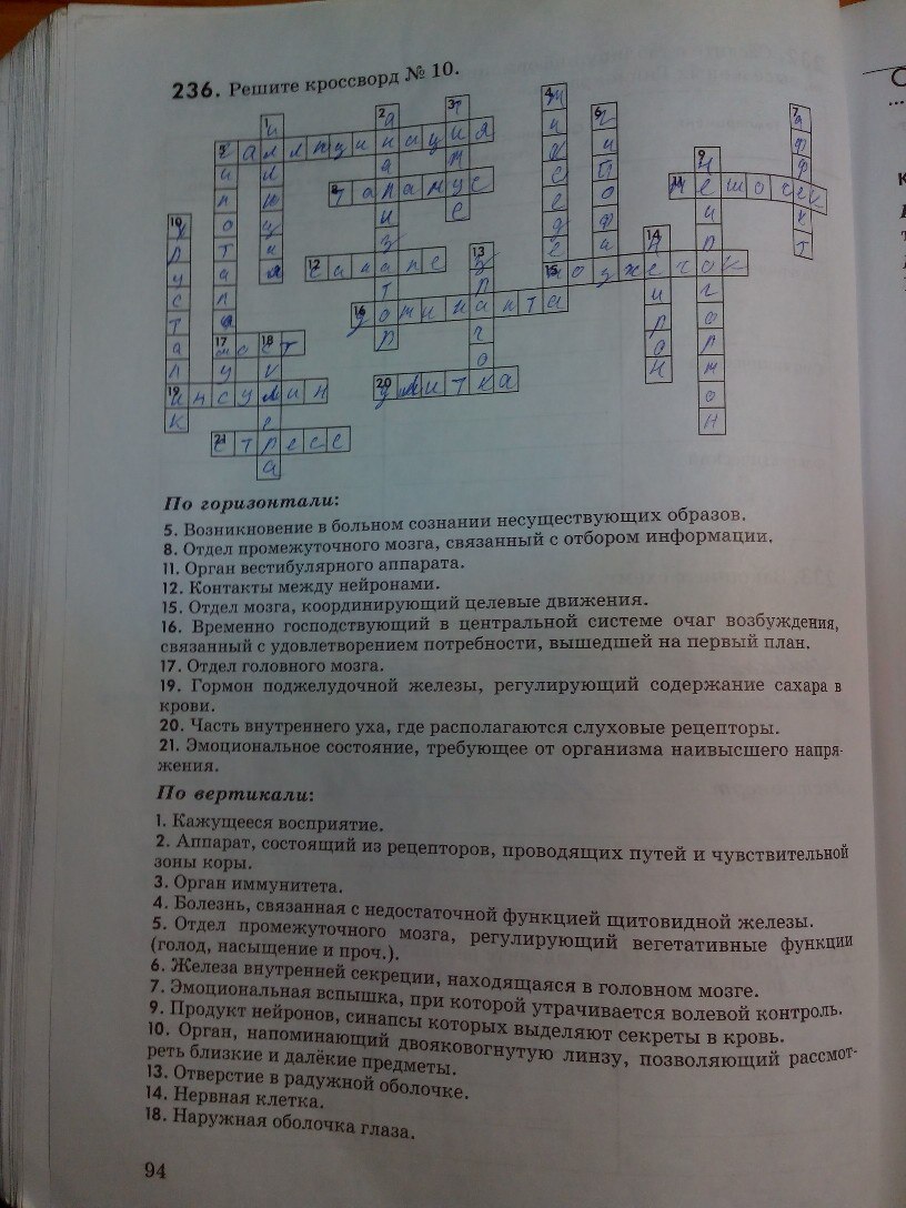Рабочая тетрадь, 8 класс, Колесов Д.В., Маш Р.Д., Беляев И.Н., 2014, задание: стр. 94